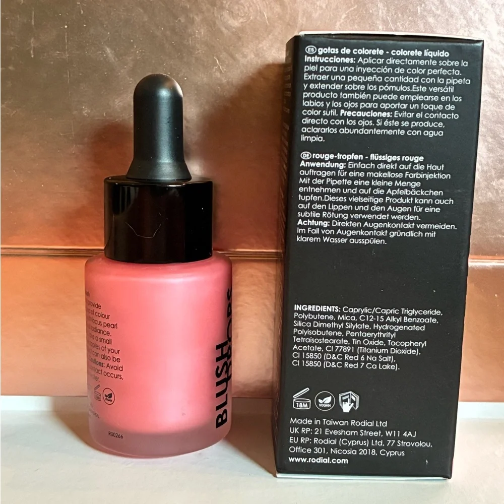 RODIAL Blush Drops Liquid Blush $55 MSRP *Frosted Pink* Full Size! BNIB!